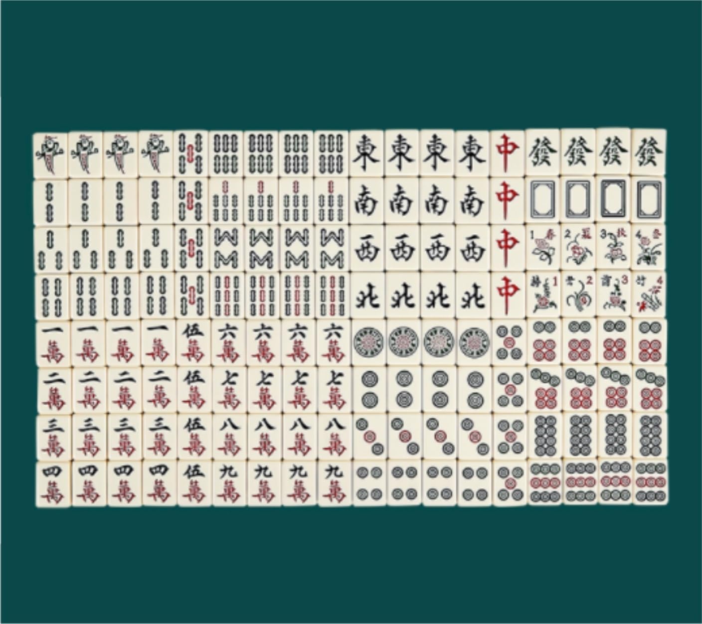 38mm) おもちゃ MDWZH 麻雀セット 麻雀 中国麻雀 144 ナンバー 中国